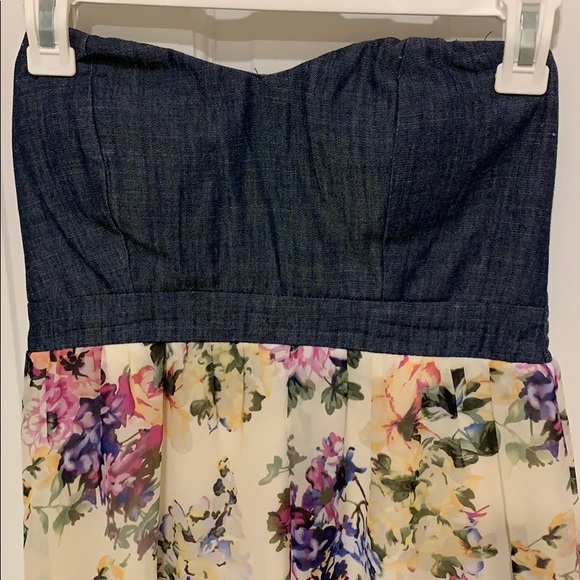 Jean Top Floral High Low Dress - Picture 3 of 4